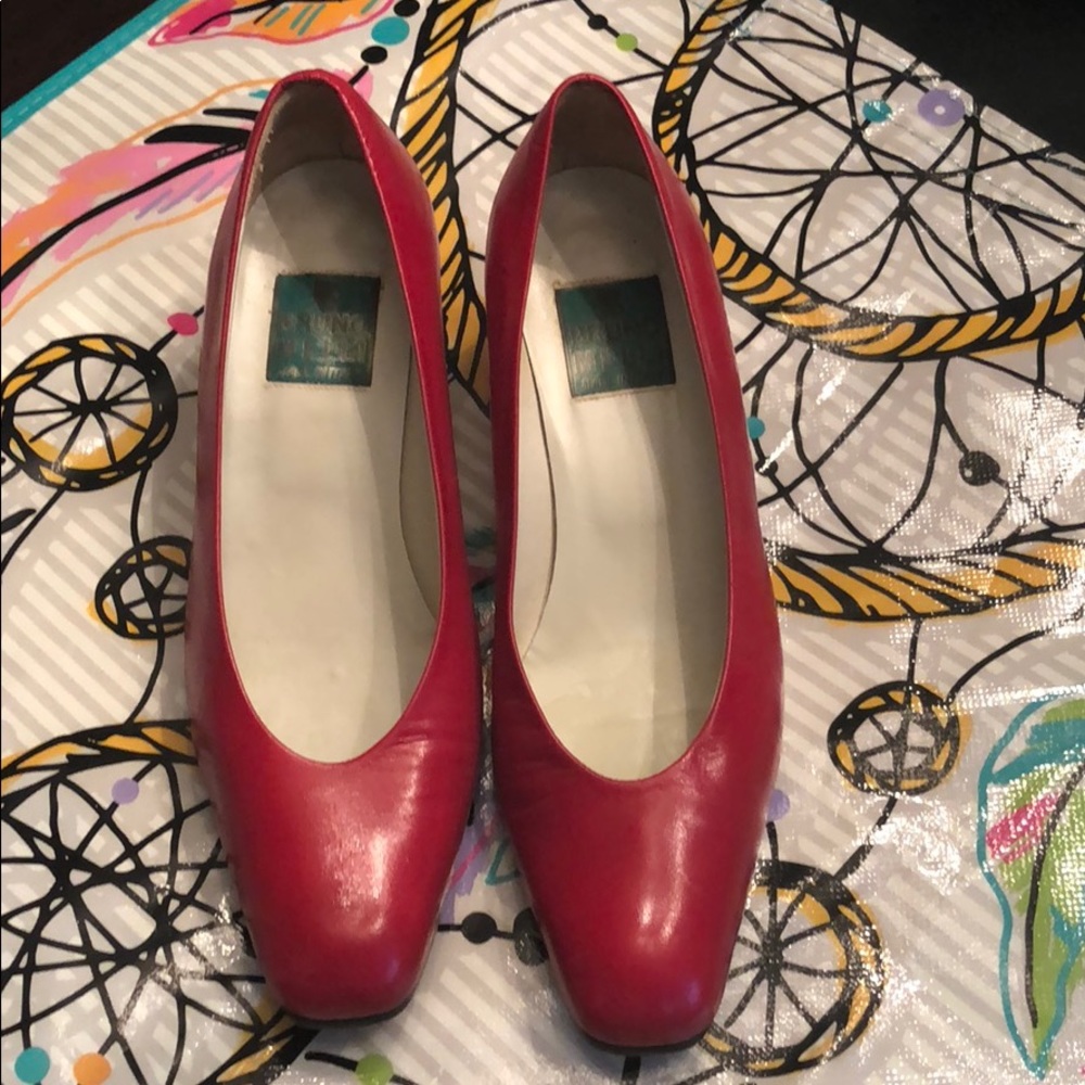 Chic Red Leather Classy shoes